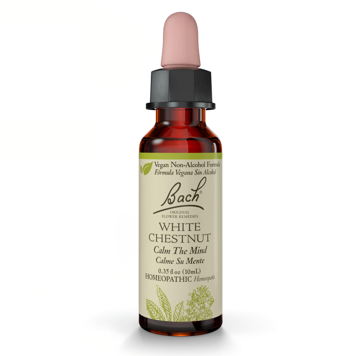Bach White Chestnut envase frontal mostrando etiqueta clara y tamaño 10 mL