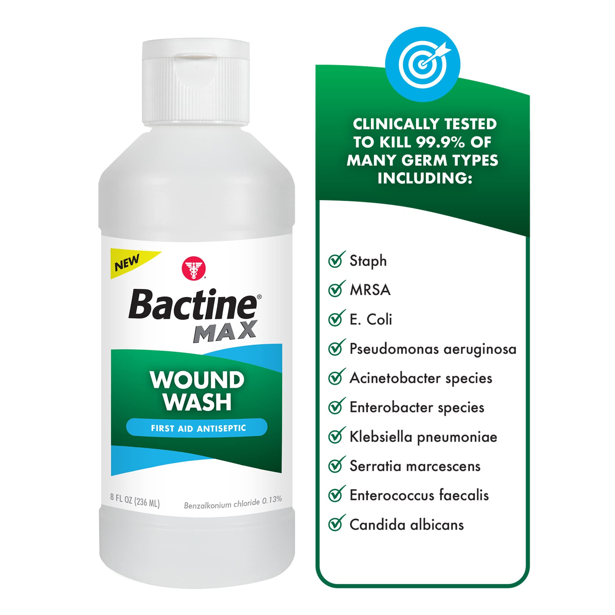 Bactine MAX spray en acción con textura ligera y cobertura uniforme