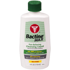 Bactine MAX frente del envase mostrando etiqueta clara y uso rápido