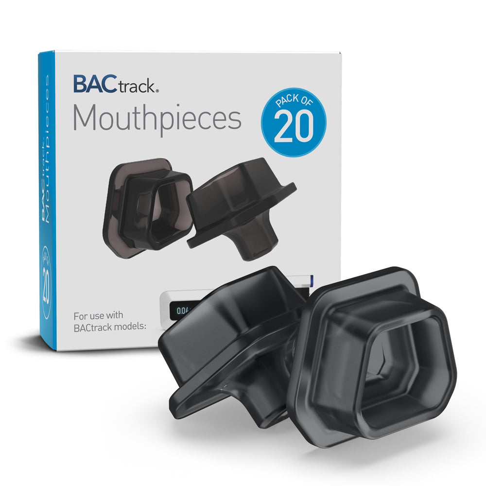 BACtrack boquillas paquete frontal mostrando 20 unidades y ajuste seguro