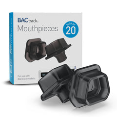 BACtrack boquillas paquete frontal mostrando 20 unidades y ajuste seguro