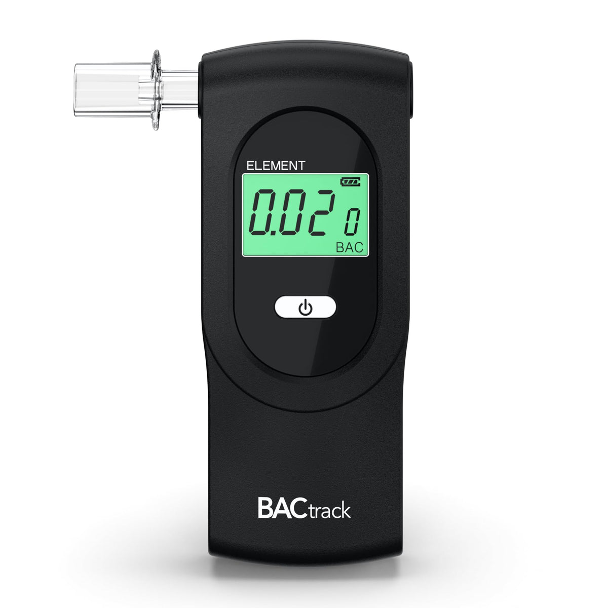 BACtrack Element frontal con empaque mostrando portabilidad y confianza