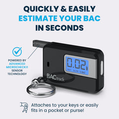 BACtrack Go boquilla plegable desplegada destacando captación óptima del aliento