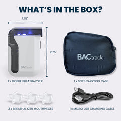 BACtrack embalaje y etiqueta con garantía de un año