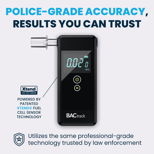 BACtrack Trace detalle del sensor Xtend que garantiza precisión profesional