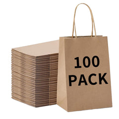 BAG BOX vista frontal bolsa kraft marrón resistente y elegante