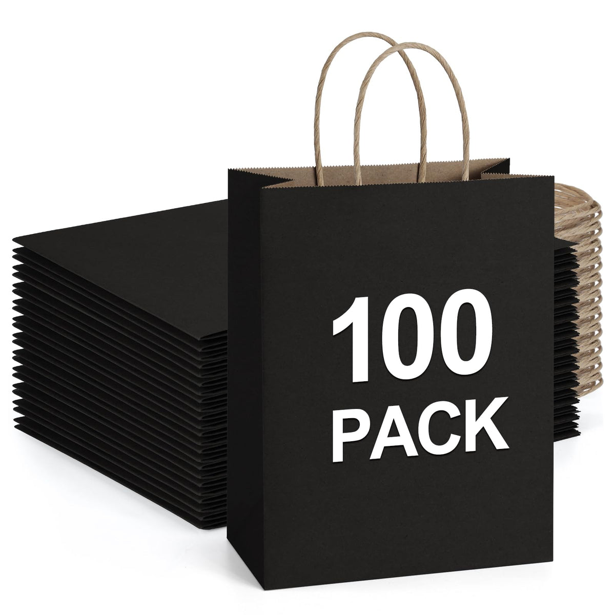 BagDream vista frontal del paquete de bolsas negras, apariencia profesional y reciclable