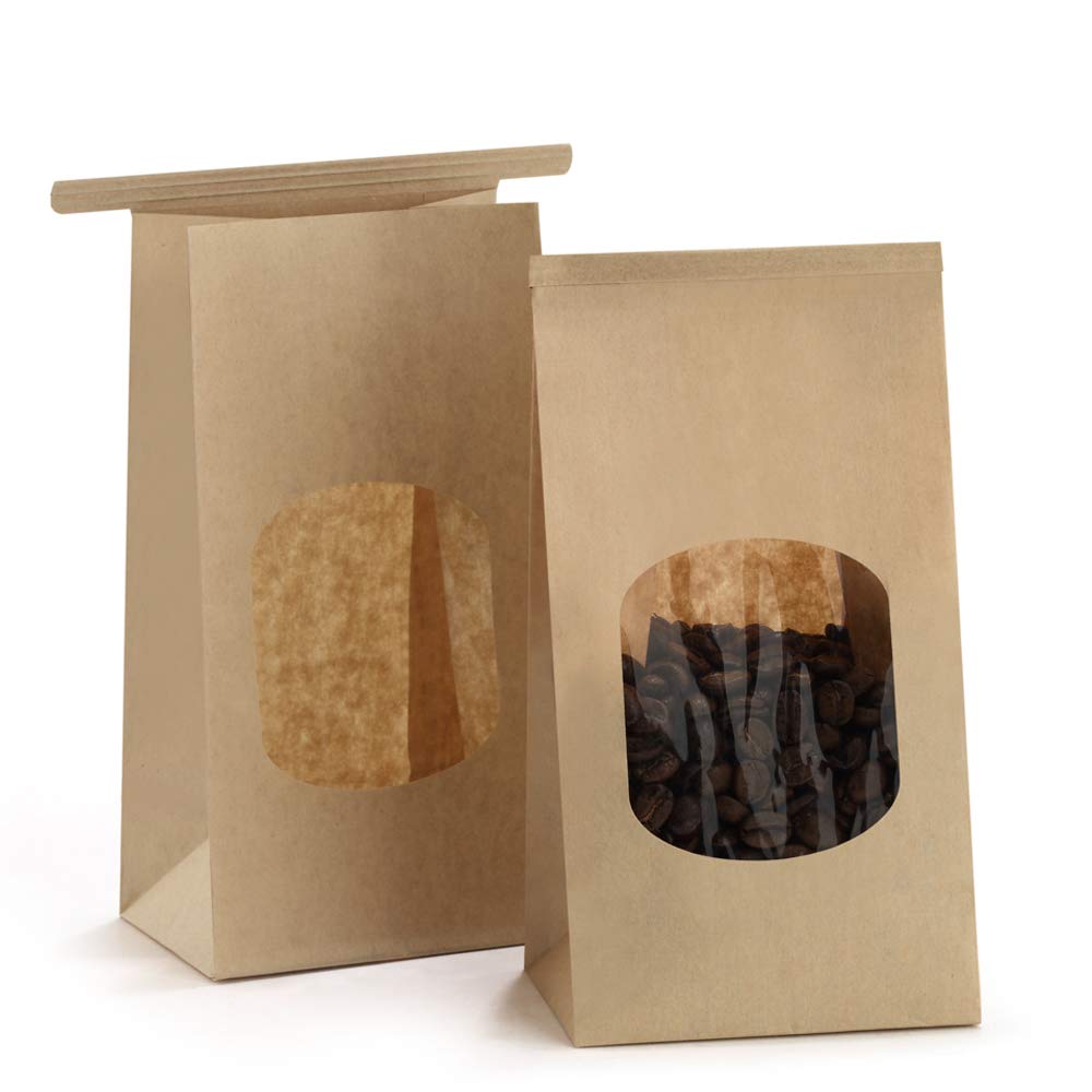 BagDream bolsa frontal kraft con ventana mostrando galletas frescas