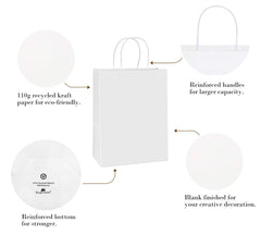 BagDream textura del papel kraft blanco, superficie lisa para personalizar