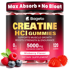Bageto envase frontal mostrando 120 gomitas y beneficios de suplemento