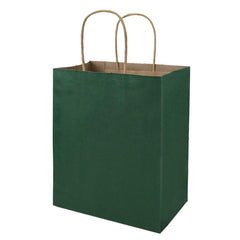 bagmad bolsas en mesa de evento, estética verde para bodas y tiendas