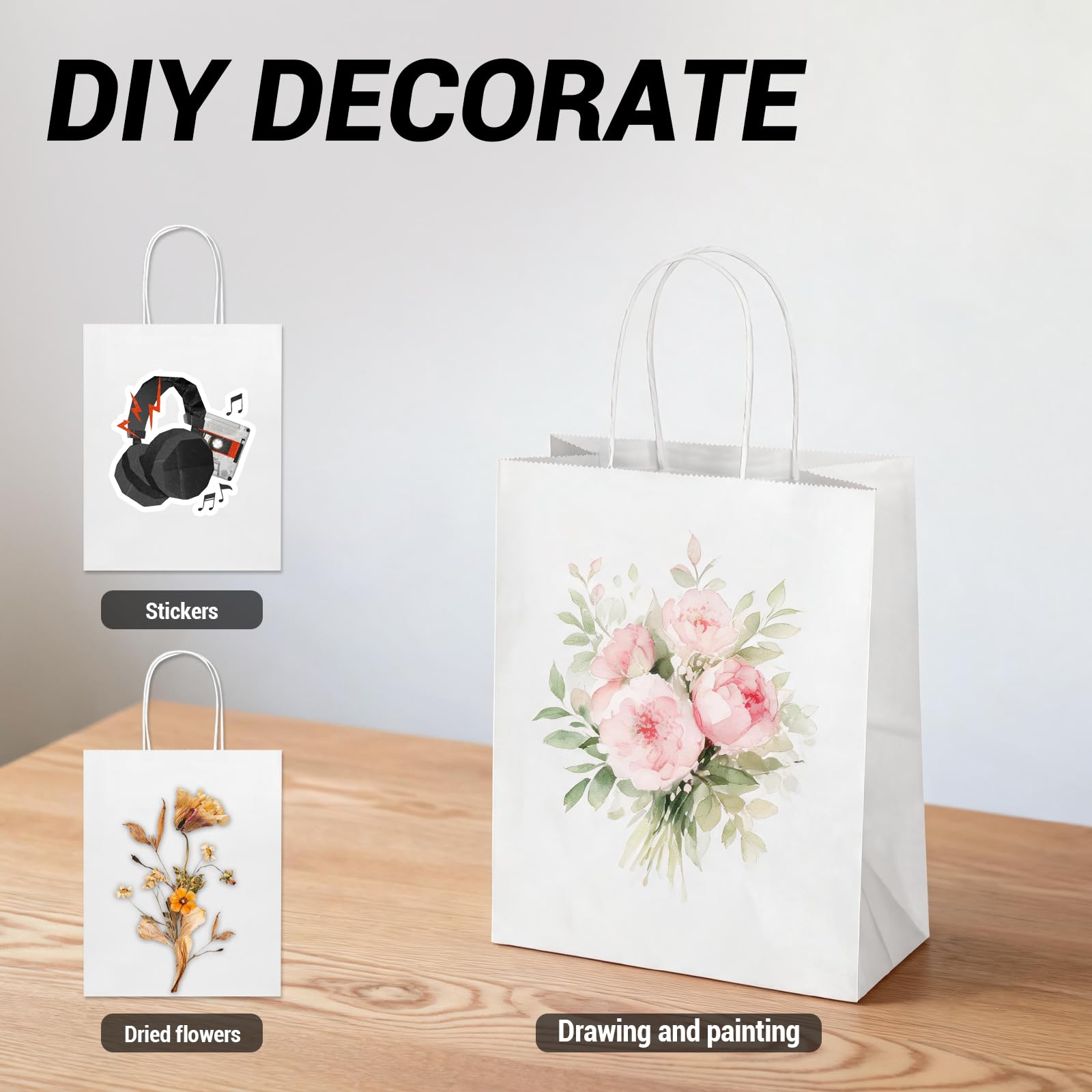 bagmad bolsa decorada para fiesta mostrando opción de personalización