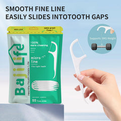 bajilife caja portátil abierta con floss picks lista para llevar