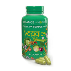Balance of Nature botella frontal mostrando etiqueta clara y beneficios