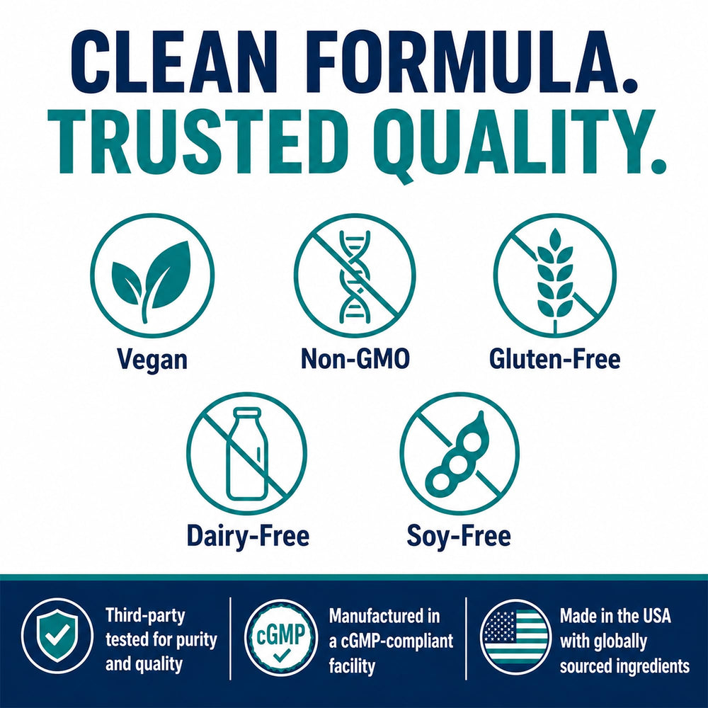 Balance ONE panel de ingredientes y certificaciones que transmite confianza