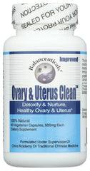 Balanceuticals frasco frontal de Ovary & Uterus Clean mostrando etiqueta y beneficios