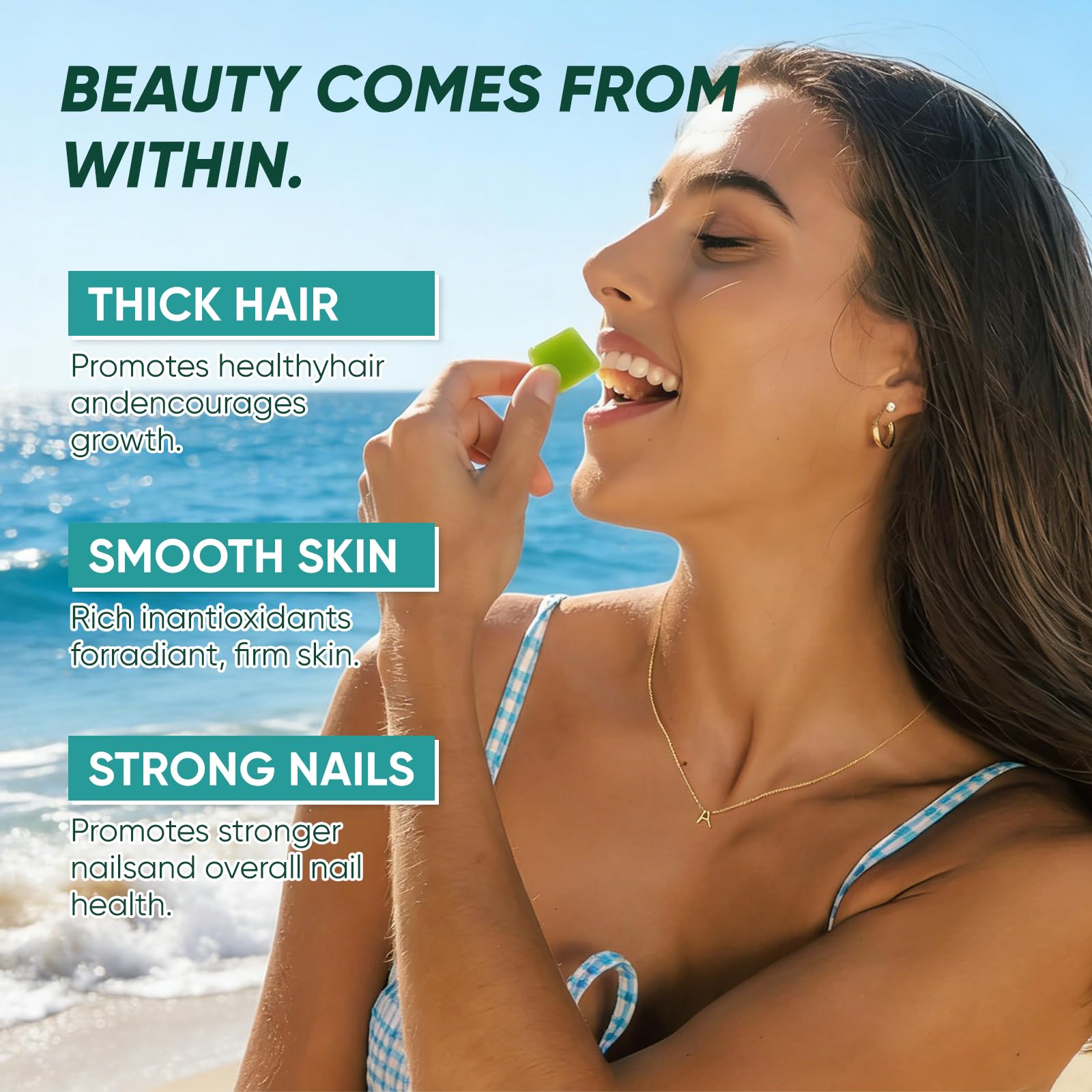 Balmbare Revive textura de gomita close-up, masticable y con sabor agradable