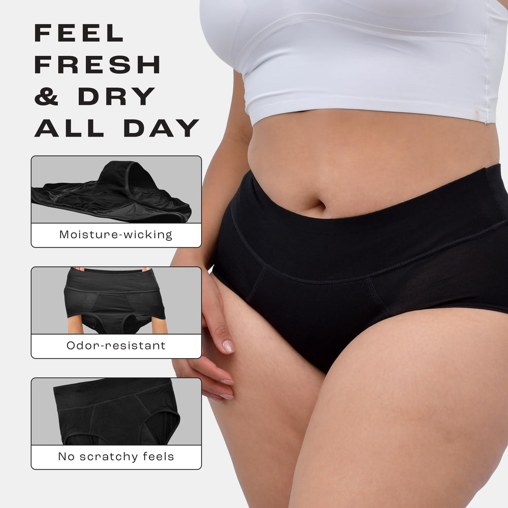 Bambody detalle de las cuatro capas que ofrecen absorción fiable