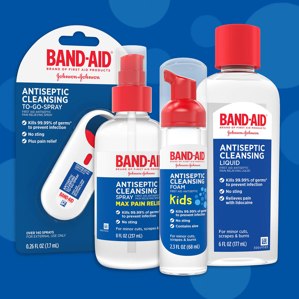 Band-Aid comparación de tamaño junto a reglas, formato 8 oz fácil de almacenar