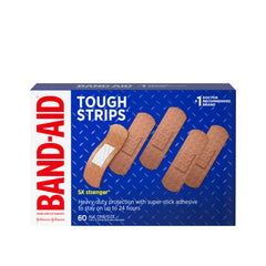 Band-Aid empaque frontal mostrando 60 unidades para reposición rápida
