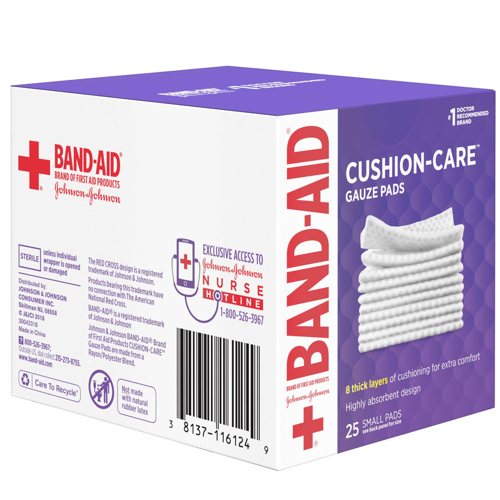 Band-Aid empaque lateral con instrucciones y sin látex visible