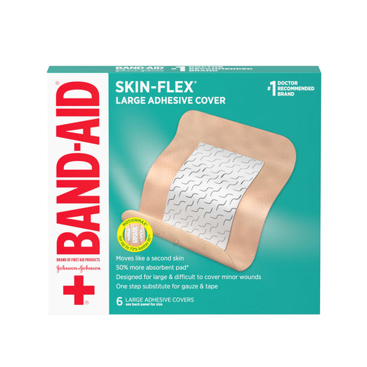 Band-Aid envase frontal con seis apósitos, protección confiable
