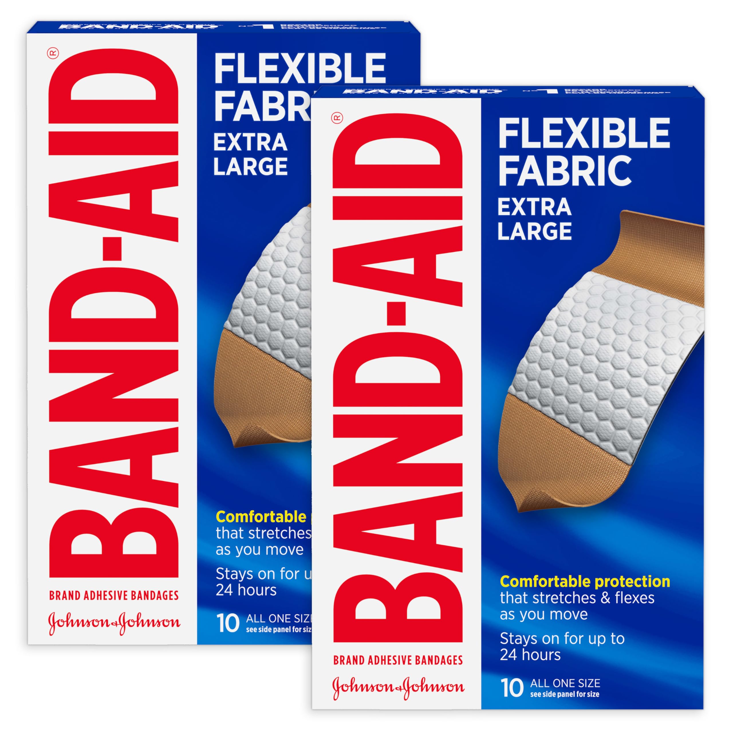 Band-Aid empaque frontal mostrando cantidad y formato, protección confiable