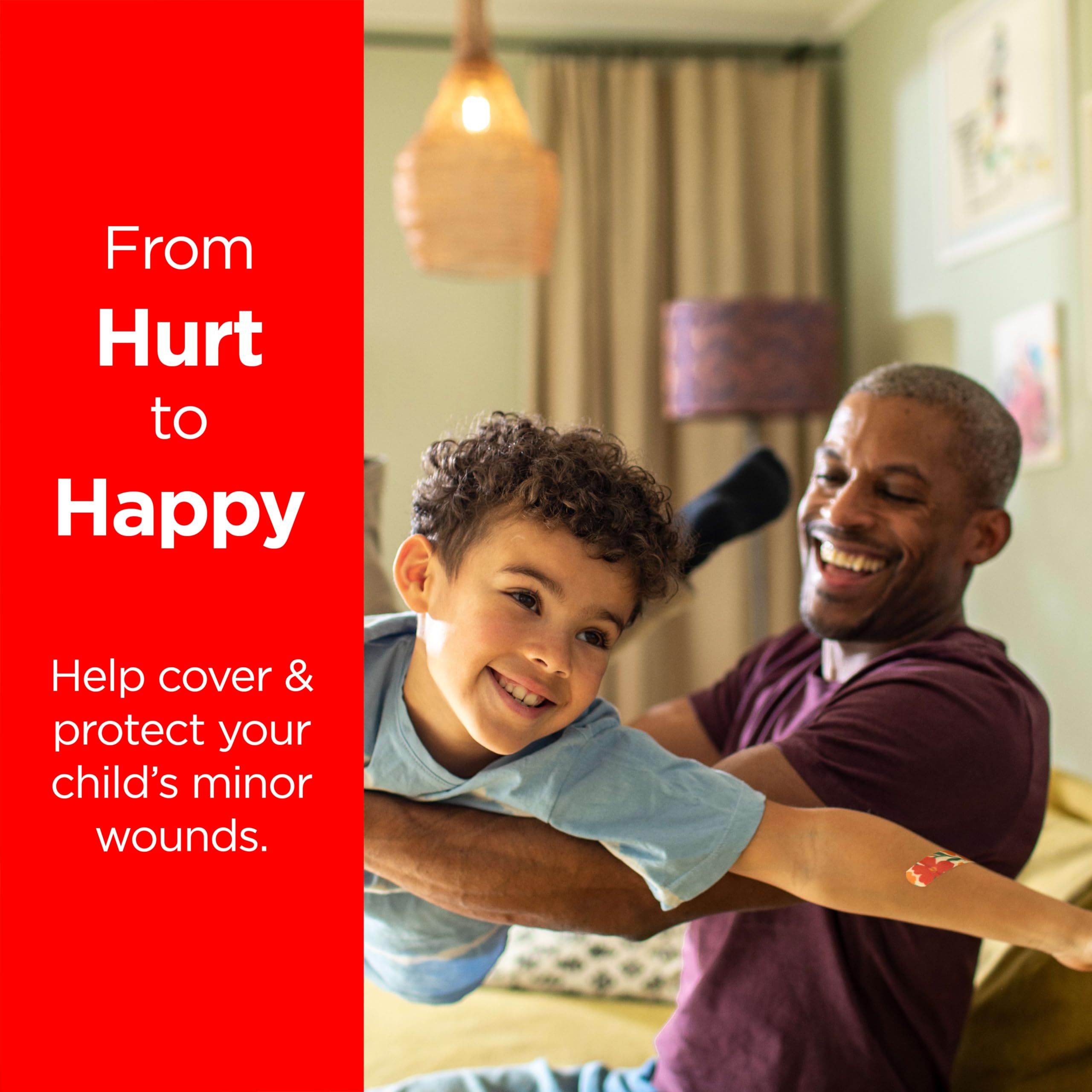 Band-Aid almohadilla Hurt-Free en primer plano para retirada sin dolor