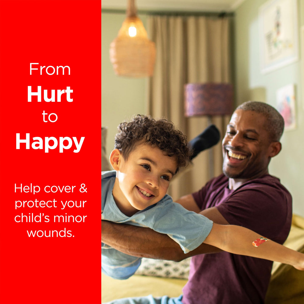 Band-Aid almohadilla Hurt-Free en primer plano para retirada sin dolor