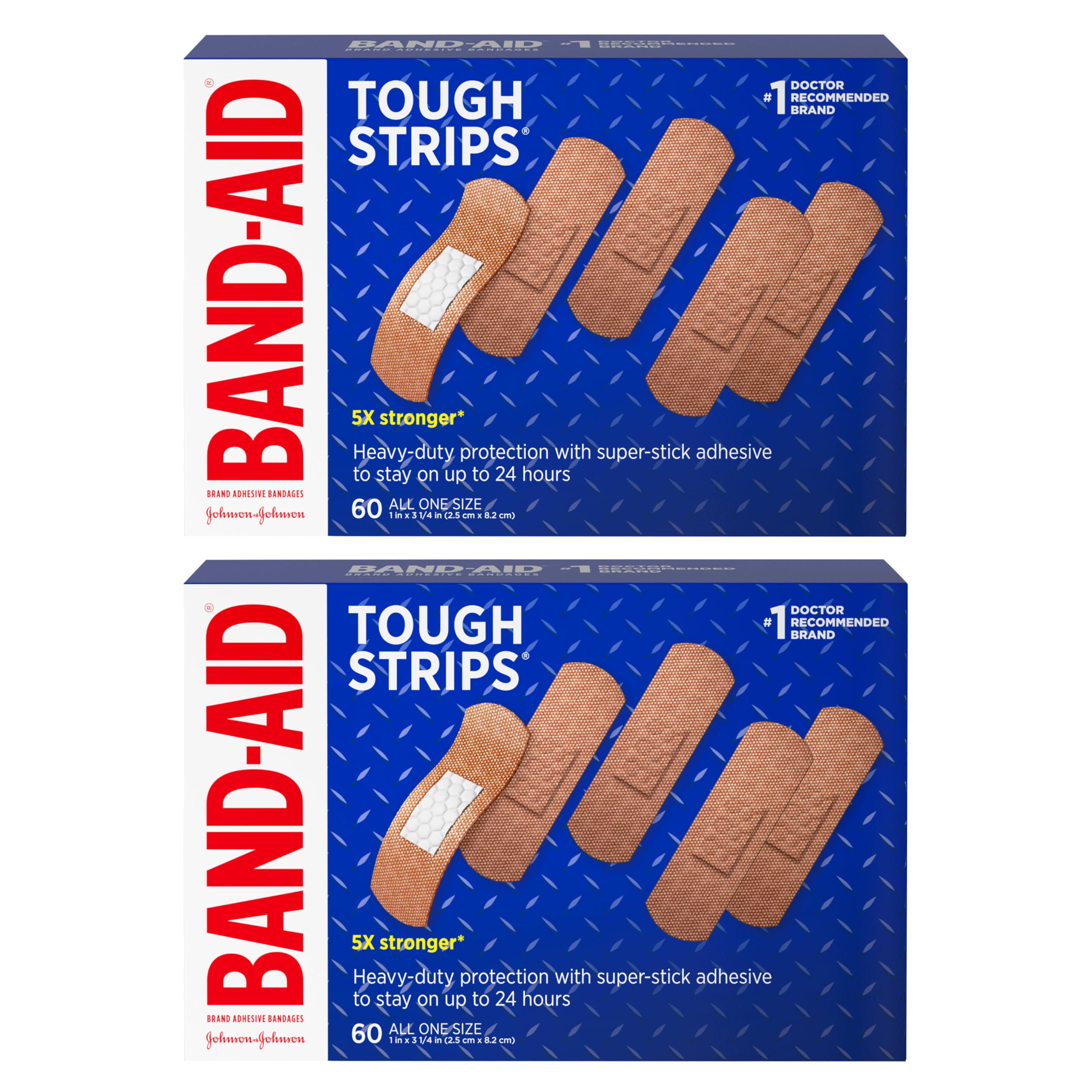 Band-Aid empaque frontal twin pack mostrando cantidad y resistencia
