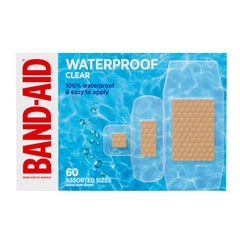 Band-Aid frente de caja mostrando 60 unidades y practicidad
