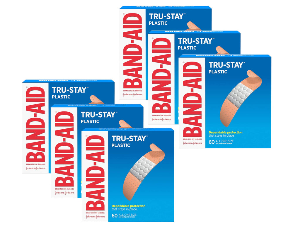 Band-Aid frontal del paquete mostrando cantidad y diseño protectivo