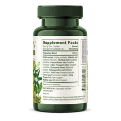 Banyan Botanicals empaque lateral con lista de ingredientes y garantías de pureza