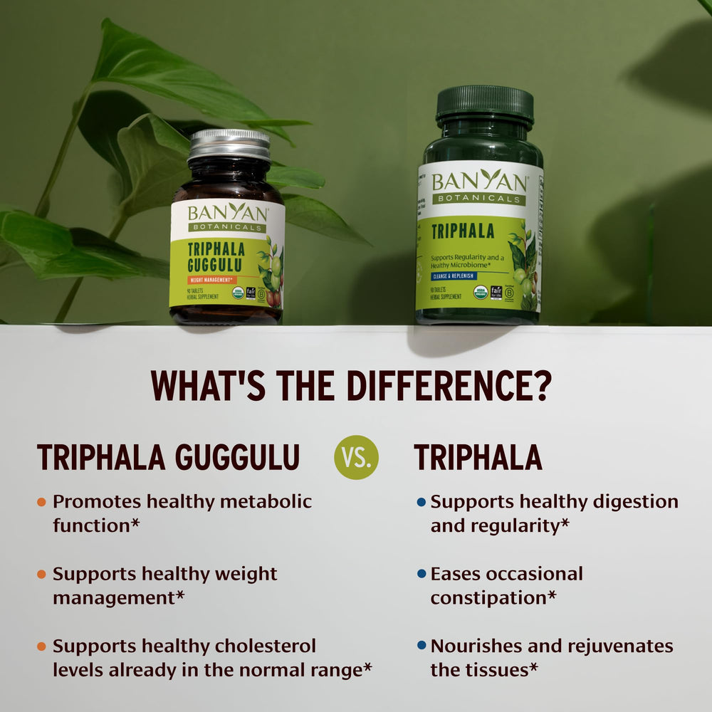 Banyan Botanicals tabletas en mano para comparar tamaño y facilidad de ingestión