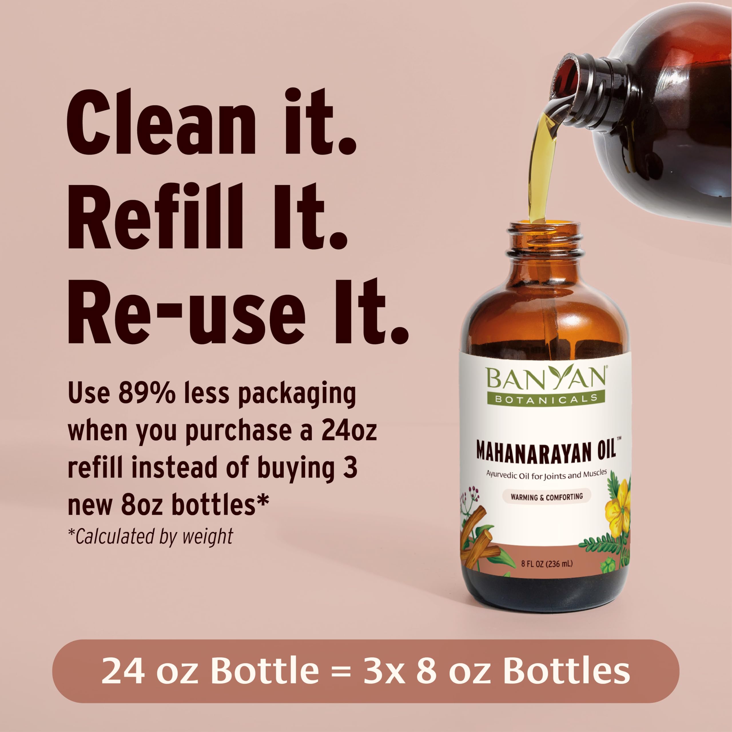 Banyan Botanicals etiqueta y lista de ingredientes que garantiza calidad