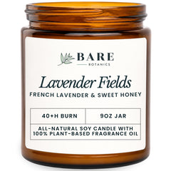 BARE BOTANICS tarro ámbar de 9 oz mostrando diseño y elegancia