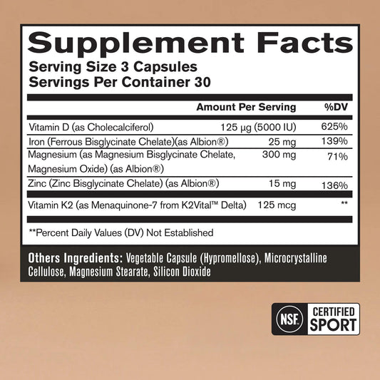BARE PERFORMANCE NUTRITION detalle de cápsulas resaltando textura y dosificación