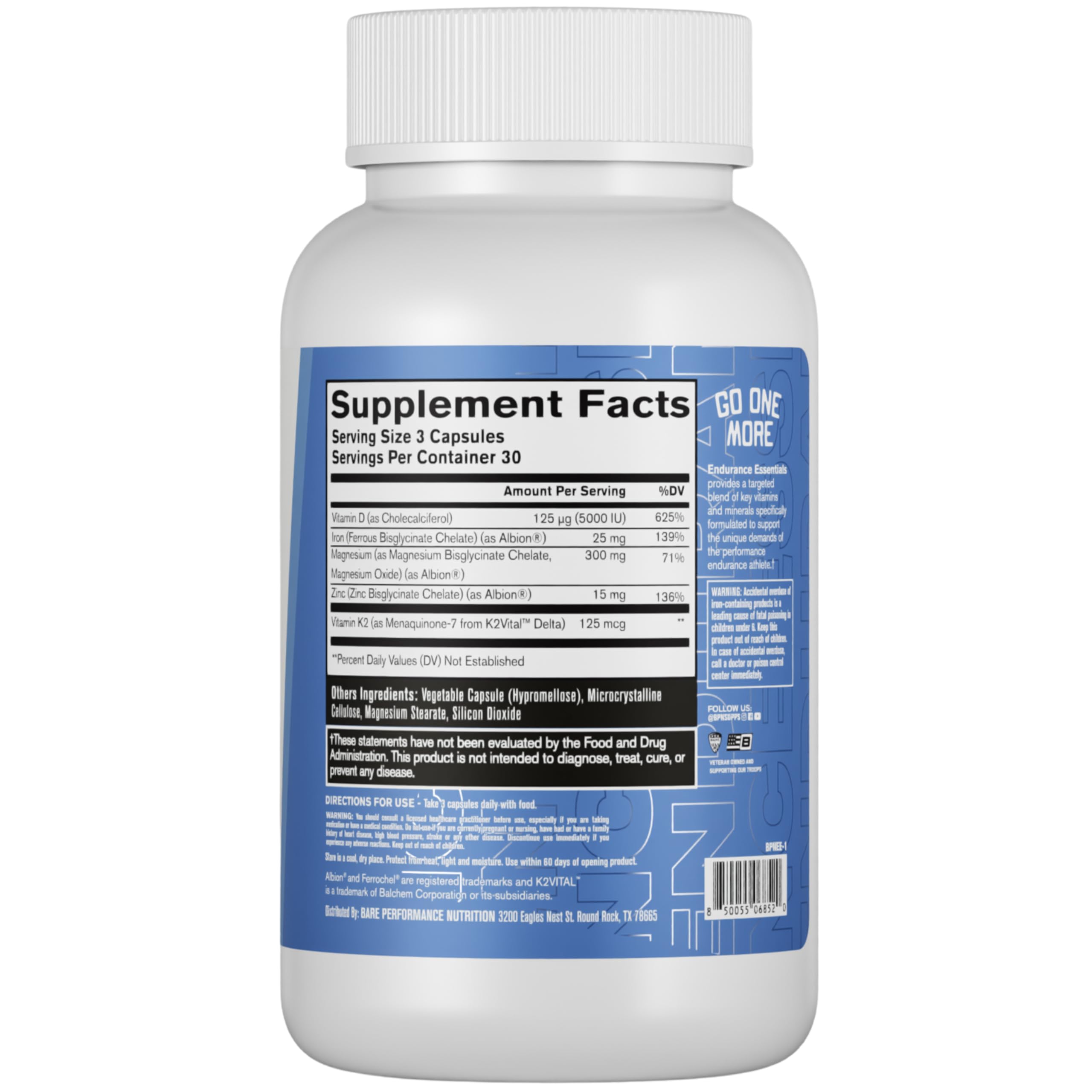 BARE PERFORMANCE NUTRITION producto en mochila de entrenamiento para confianza deportiva