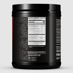 BARE PERFORMANCE NUTRITION etiqueta nutricional con datos de carbohidratos y sodio