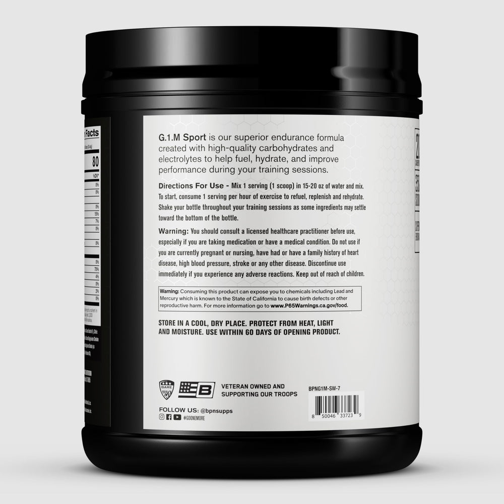 BARE PERFORMANCE NUTRITION comparación de tamaño mostrando 25 servicios por envase
