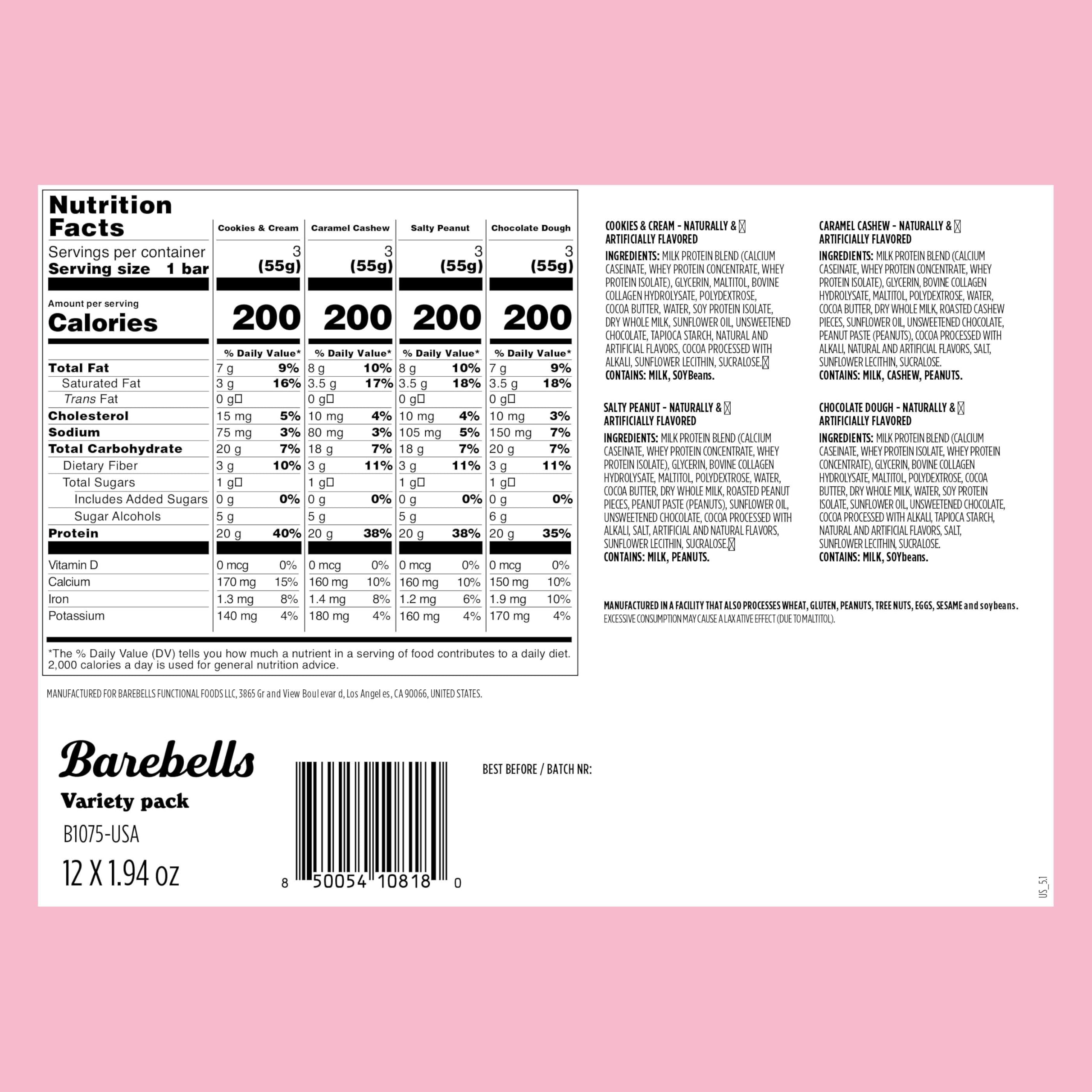Barebells barras en escena de gimnasio ideal para snack post-entreno