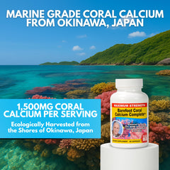 Barefoot Coral Calcium Complete comparación de tamaño para referencia visual