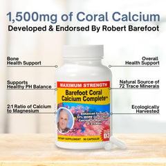 Barefoot Coral Calcium Complete etiqueta nutricional con información clara