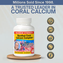 Barefoot Coral Calcium Complete polvo de coral procesado detalle y pureza