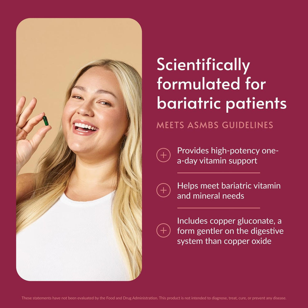 Bariatric Advantage cápsula en primer plano que revela textura fácil de tragar