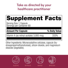 Bariatric Advantage cápsulas abiertas con polvo activo, visual del retinol acetato dentro