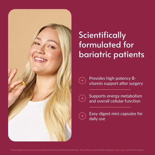 Bariatric Advantage mini cápsulas en mano, facilidad de deglución y dosificación