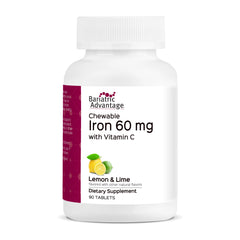 Bariatric Advantage envase delantero mostrando 90 tabletas masticables y beneficios
