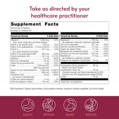 Bariatric Advantage etiqueta con tabla nutricional que facilita verificar nutrientes clave