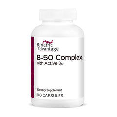 Bariatric Advantage frasco delantero mostrando 180 cápsulas y claridad del producto